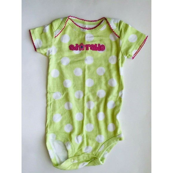Girl's Size 9 M 6-9 Months Two Piece Carter's  Green Adorable Top & Leggings - Picture 3 of 8